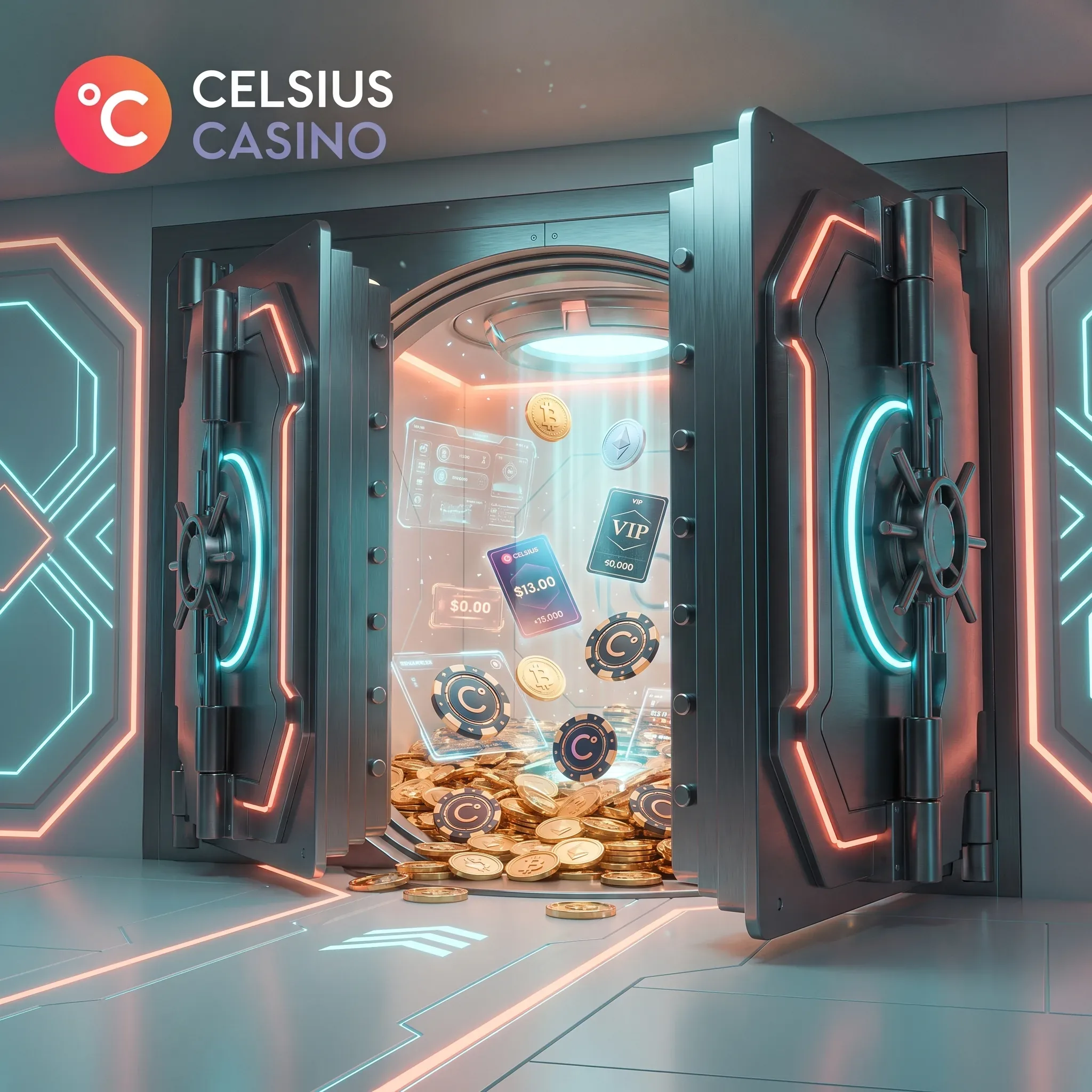 Une illustration de la caisse crypto Celsius Casino