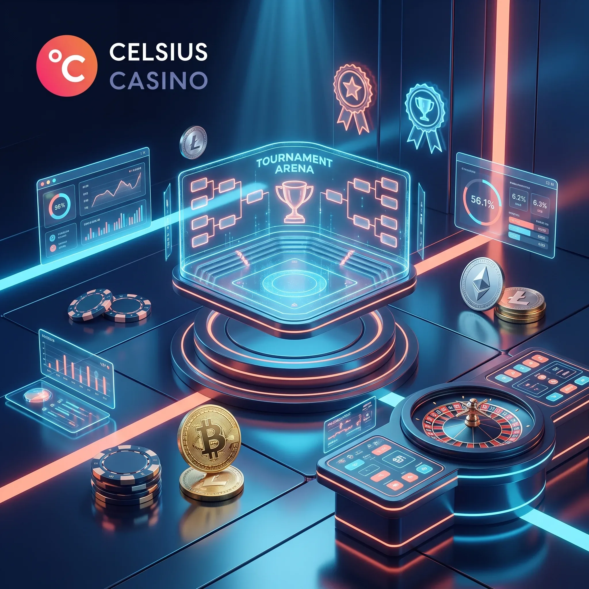 Une illustration des tournois et du programme VIP Celsius Casino